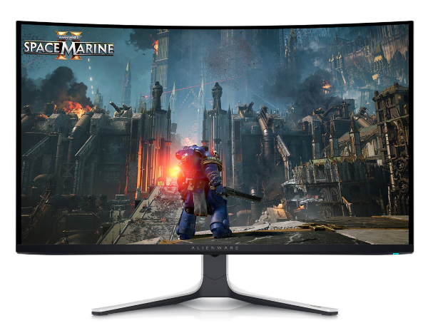 Alienware AW3225QF 32-inch 4K QD-OLED monitor with curved screen