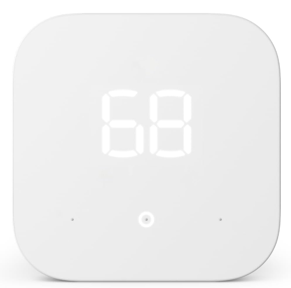 Simple white square Amazon Smart Thermostat