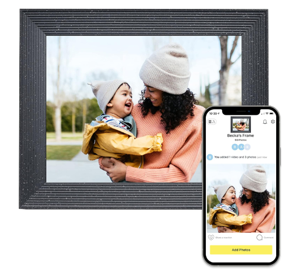 Aura Mason Luxe in Sandstone with a high-resolution portrait display