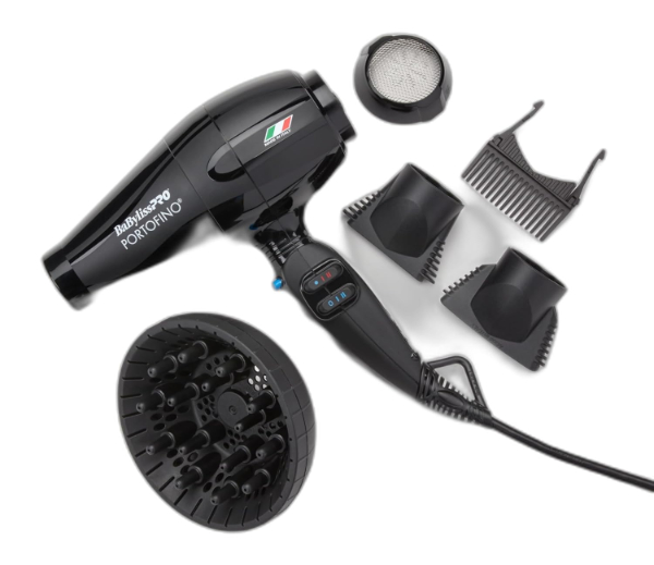 BaBylissPRO Nano Titanium dryer in classic blue