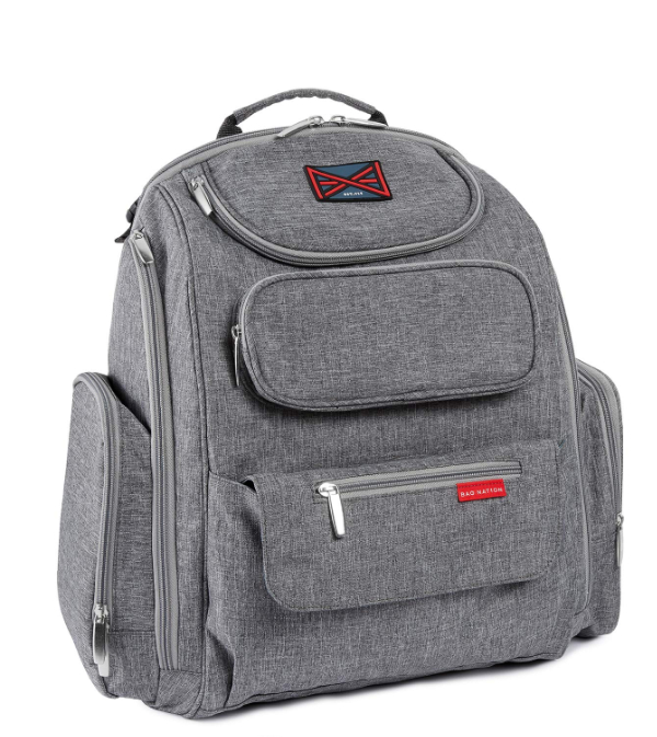 Bag Nation Diaper Backpack showing reinforced stitching