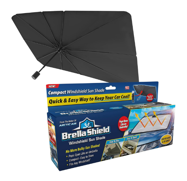 BrellaShield umbrella style car sunshade