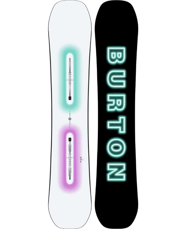 Burton Custom Camber snowboard featuring traditional camber profile and carbon highlights
