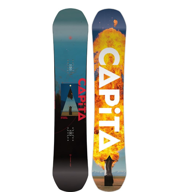 Capita Defenders of Awesome snowboard with Resort V1 profile and Kevlar sidewalls