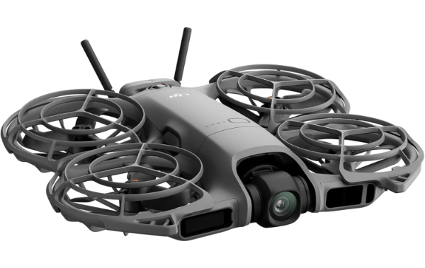 DJI Neo 2 palm-sized drone with full propeller guards and AI tracking