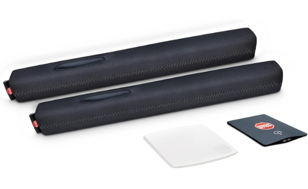 Drop Stop Car Seat Gap Filler installed around seat belt catch