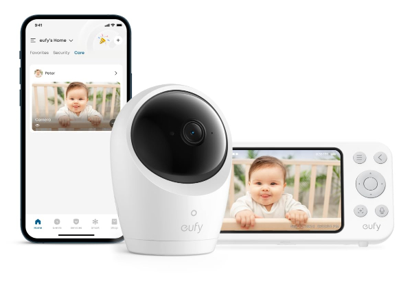 Eufy SpaceView Pro baby monitor with 5-inch 720p display and wide-angle lens