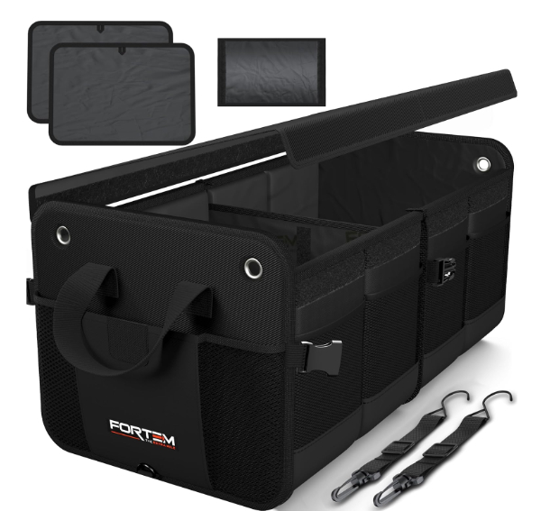 FORTEM Car Trunk Organizer with reinforced walls and non-slip bottom