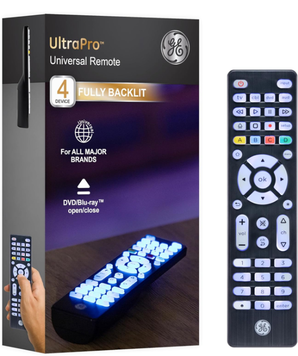 GE 4-Device Backlit Universal Remote