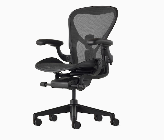 Herman Miller Aeron showing Pellicle mesh and PostureFit SL