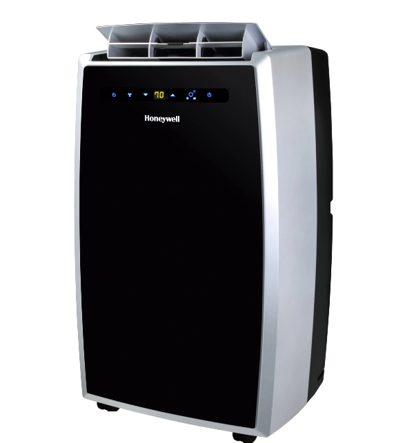 Honeywell MN12CES portable air conditioner with modern black and silver finish