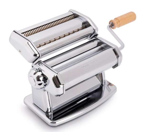 Imperia Model 150 manual pasta machine with wooden handle
