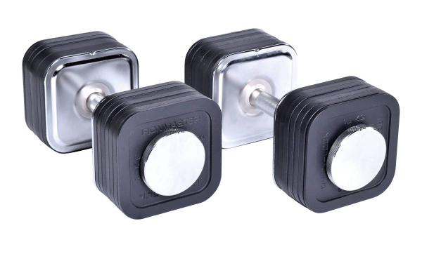 Ironmaster Quick-Lock Adjustable Dumbbell with steel plates