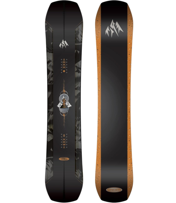 Jones Mountain Twin snowboard with 3D Contour Base and Traction Tech