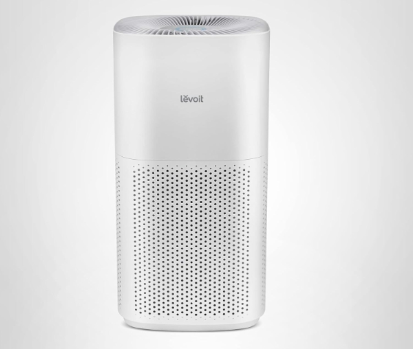 Levoit Core 600S Smart Air Purifier with cylindrical design and top control panel