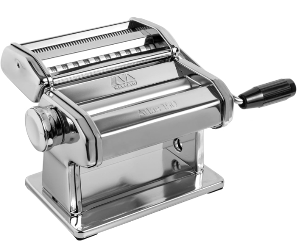 Marcato Atlas 150 Classic Manual Pasta Machine with chrome finish