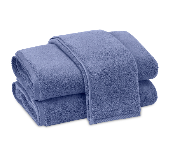 Matouk Milagro towel with smooth zero-twist loops