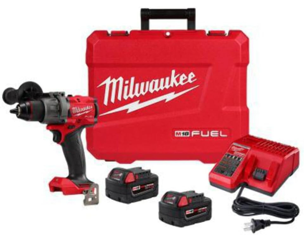 Milwaukee M18 FUEL 1/2 inch Hammer Drill with batteries and case