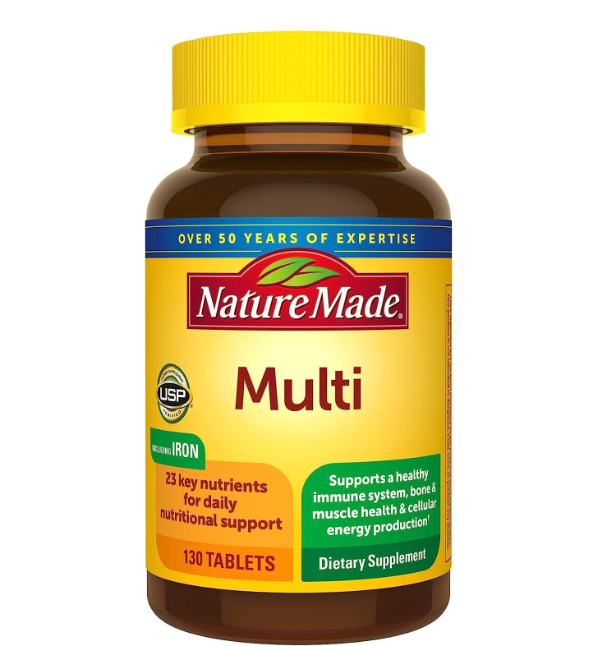 Nature Made Multi Complete bottle showing USP verification seal