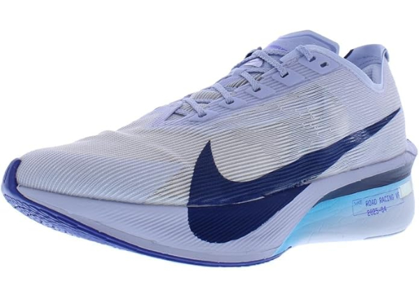 Nike Vaporfly 4 showing the ZoomX midsole and carbon plate profile