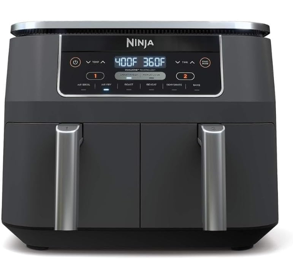 Ninja Foodi DZ201 DualZone Air Fryer with two independent baskets
