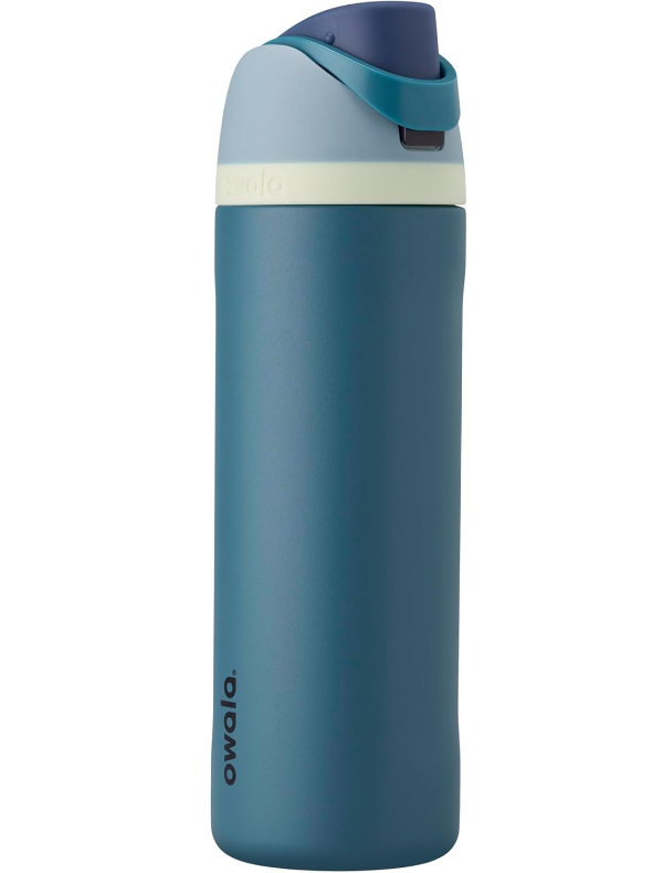 Owala FreeSip bottle showing the unique dual-function lid
