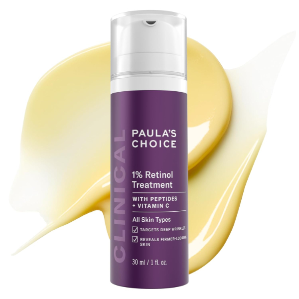 Paula's Choice Clinical 1% Retinol Treatment purple pump bottle