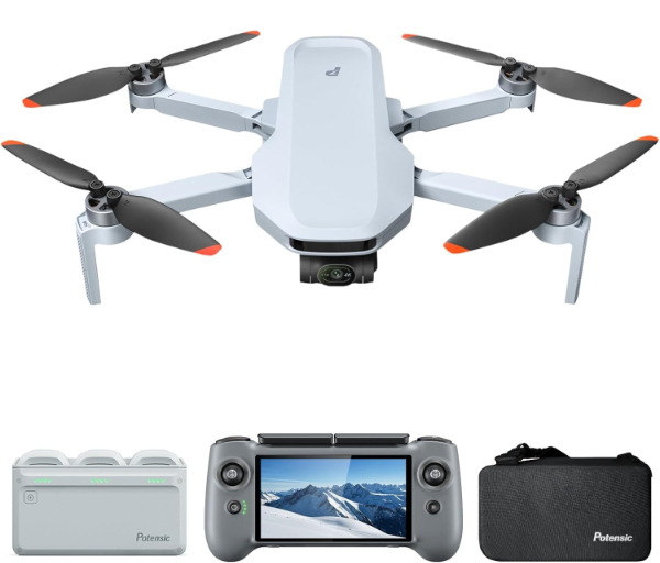 Potensic Atom 2 drone with PTD1 remote controller featuring built-in screen