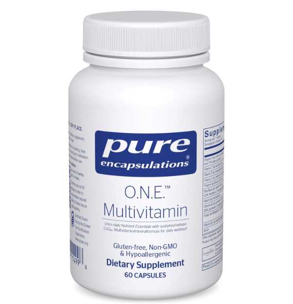 Pure Encapsulations ONE capsule showing minimalist white packaging