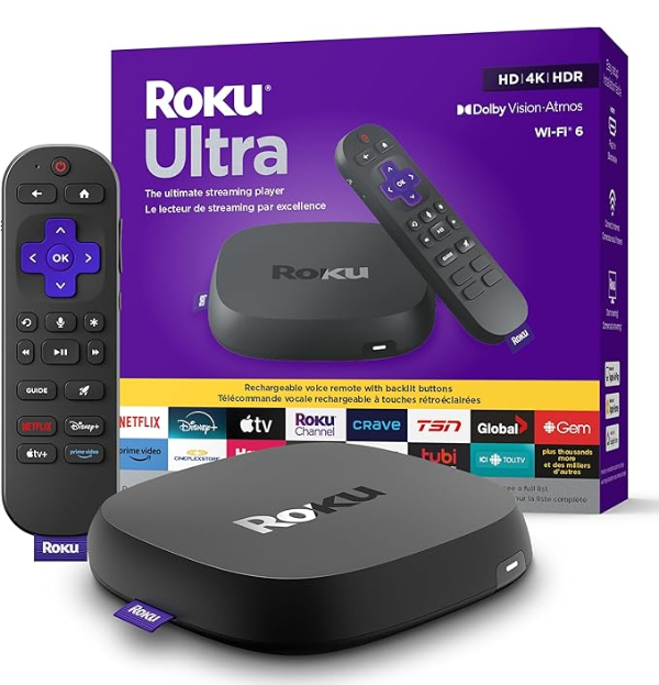 Roku Ultra 2024 with Voice Remote Pro