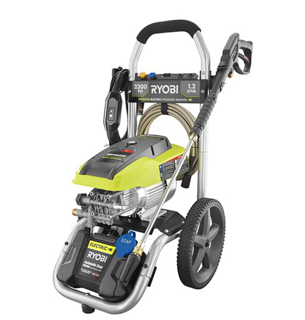 Ryobi RY142300 2300 PSI electric pressure washer with compact frame