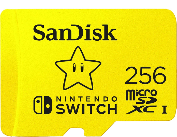 SanDisk microSDXC card for Nintendo Switch with mushroom icon