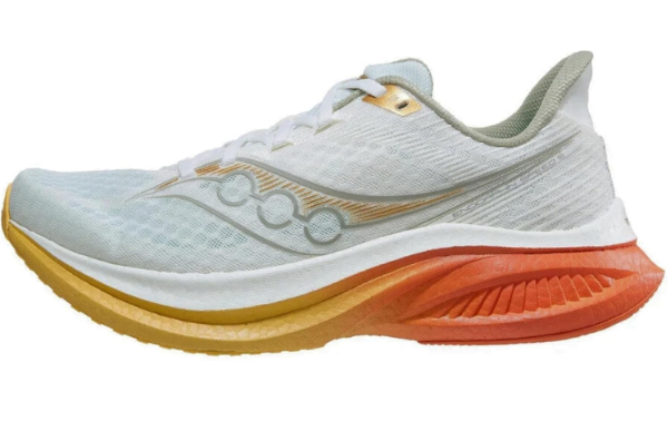Saucony Endorphin Speed 5 with winged nylon plate visible