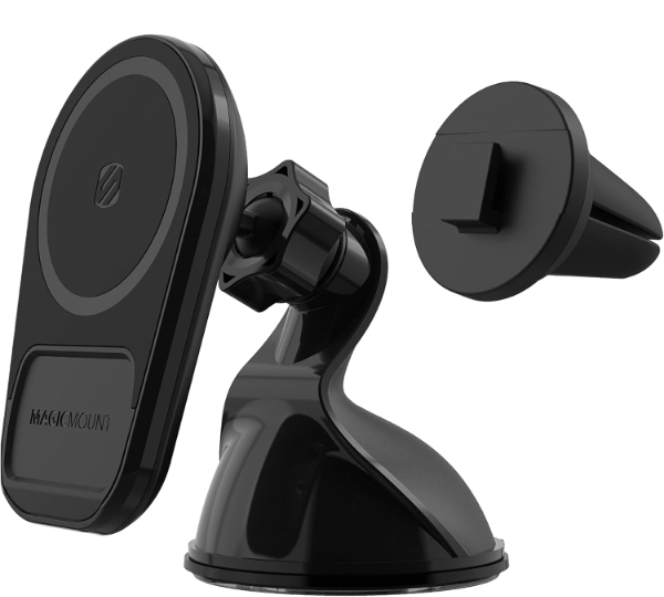 Scosche MagicMount Pro Charge5 magnetic phone mount with wireless charging