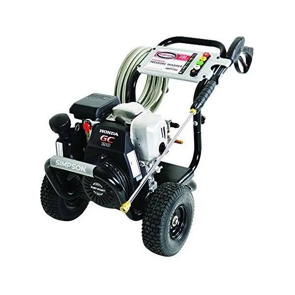 Simpson MegaShot gas pressure washer with Honda GC190 engine and steel frame