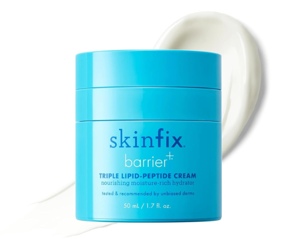 Skinfix Barrier+ Lipid-Peptide Cream in a white jar