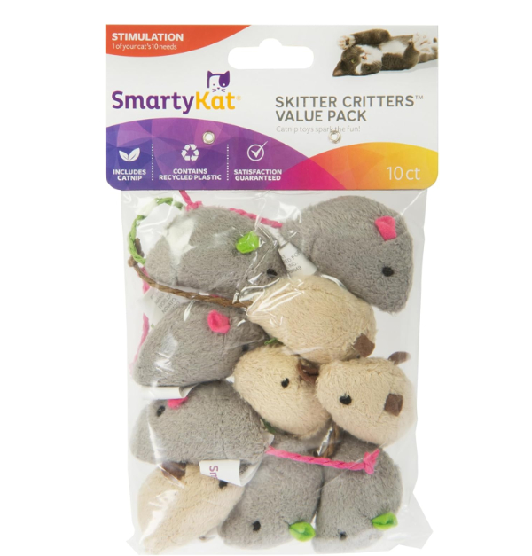 SmartyKat Skitter Critters plush mice value pack