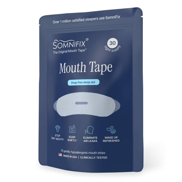 SomniFix clear mouth strip with mesh vent