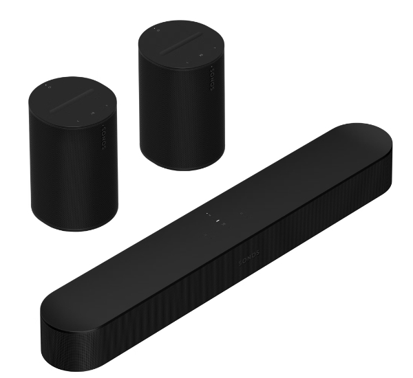 Sonos Beam Gen 2 with two Era 100 surround speakers