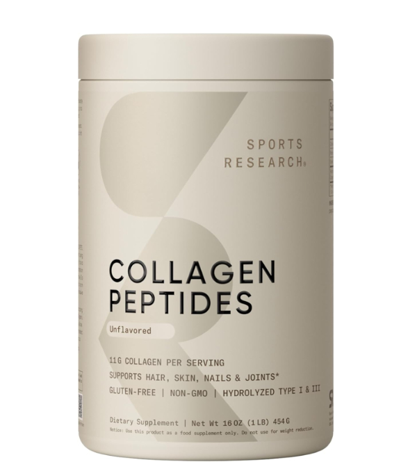 Sports Research Collagen Peptides black tub