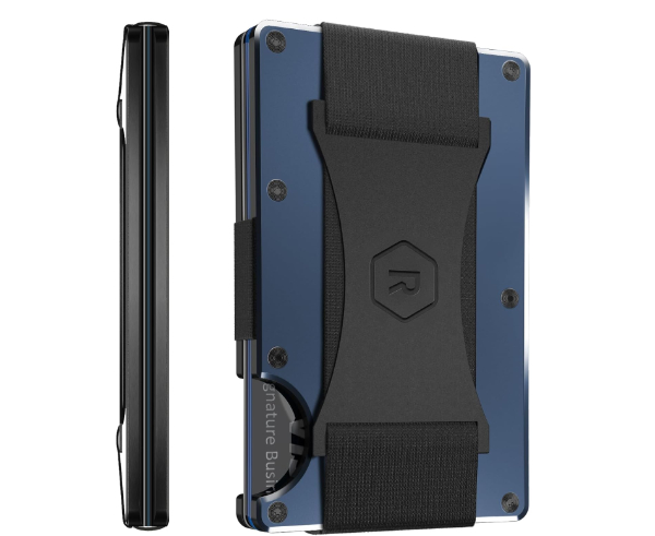 The Ridge Aluminum wallet in gunmetal finish