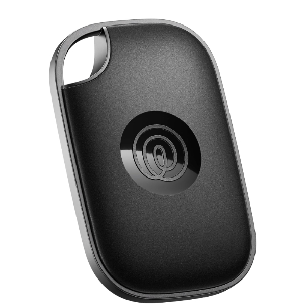 Tile Pro black rectangular tracker with high-performance speaker