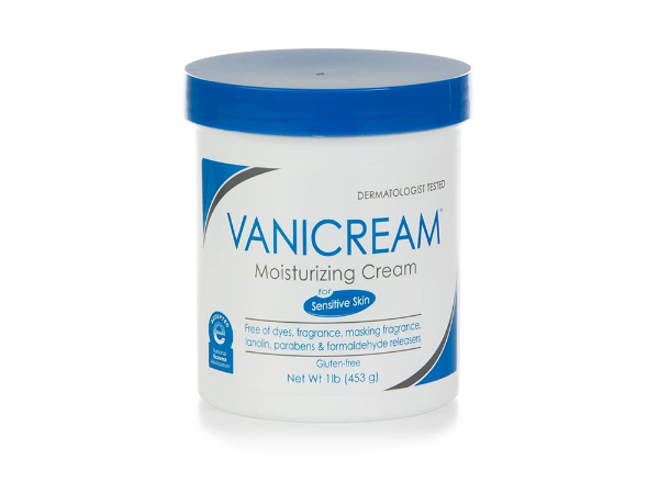 Vanicream Moisturizing Cream in a white tub with pump