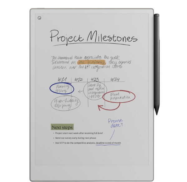 reMarkable Paper Pro 11.8-inch color digital notebook with marker